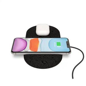 Einova Einova® Qi-Compatible Dual Wireless Charging Stone - Lava Stone